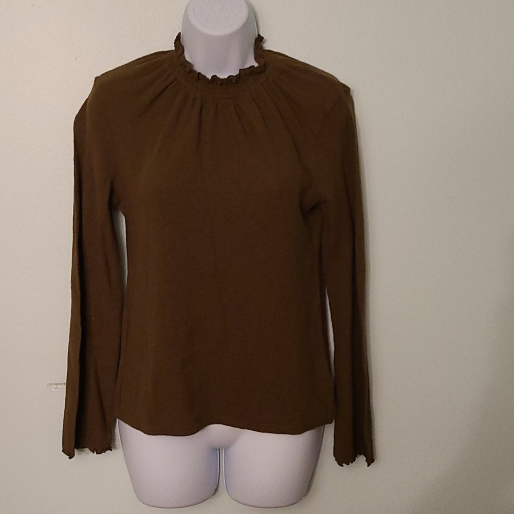 Madewell green/ brown top
